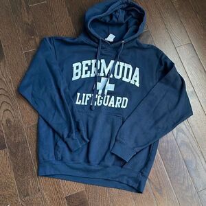 Bermuda Lifeguard Hooded Sweatshirt. Size Small.‎ Unisex.  Navy.